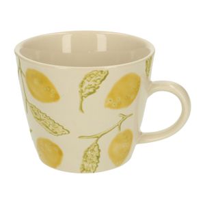 Cup with handle, earthenware, lemons