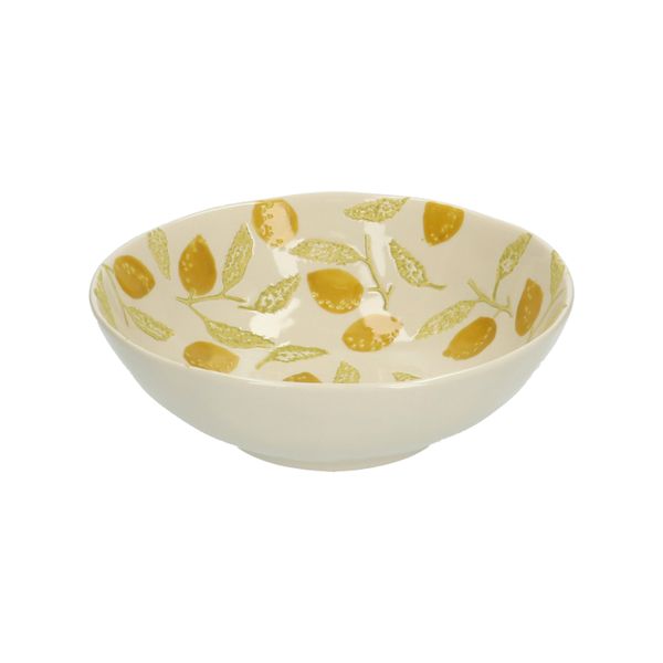 Assiette creuse, céramique, citrons, Ø 23 cm