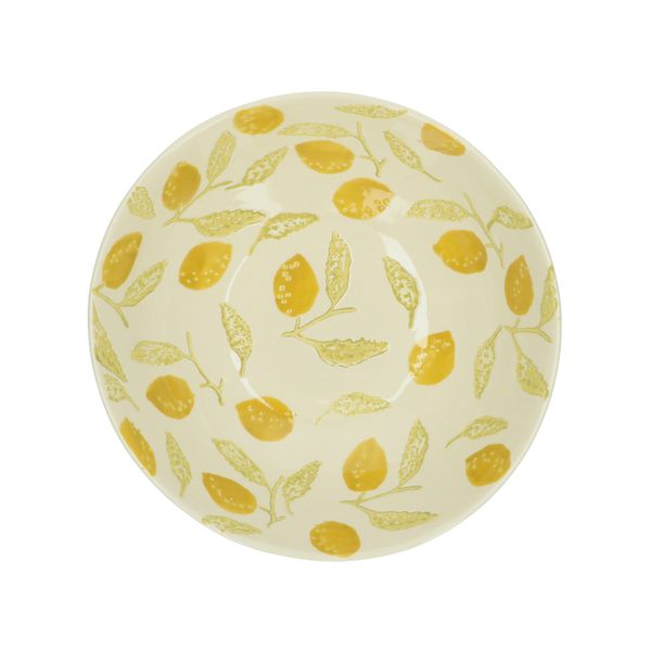 Assiette creuse, céramique, citrons, Ø 23 cm