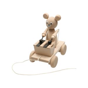 Ziehtier Maus mit Xylofon, Buchenholz, ab 2 