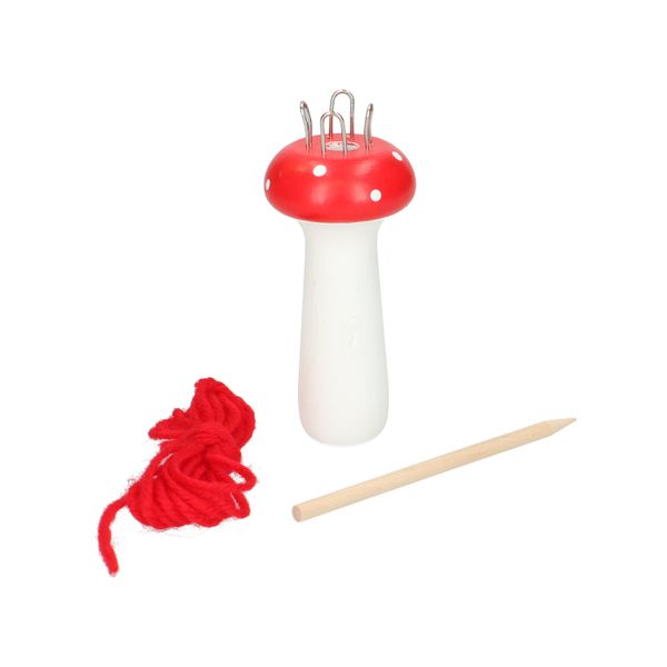 Punnikklos paddenstoel, hout, 4+