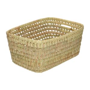 Rectangular basket, raffia, medium