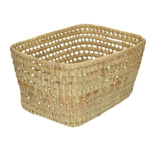 Rectangular basket, raffia, large
