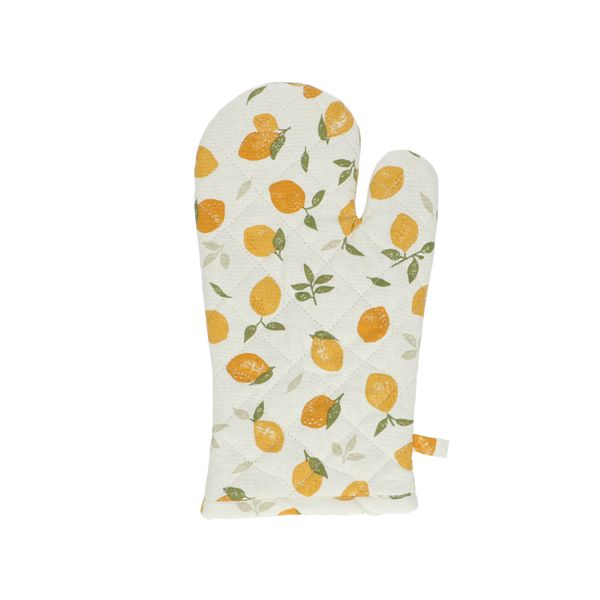 Oven glove, organic cotton, lemons