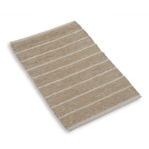 Rug, recycled cotton, beige stripe, small