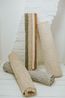 Läufer, recycelte Baumwolle, beige gestreift, klein