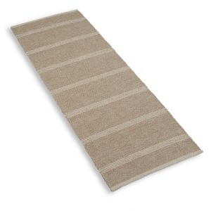 Rug, recycled cotton, beige stripe, long
