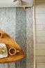 Tapis, coton recyclé, à rayures grises, chiné, 170 x 230 cm