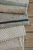 Rug, recycled cotton, beige with multi-coloured stripes, long