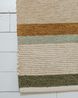 Rug, recycled cotton, mixed shades of beige stripe, large
