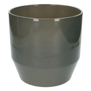 Flower pot, earthenware, greenish grey, ⌀ 23 cm
