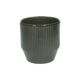 Plant pot, earthenware, grey-green fluted, ⌀ 13 cm