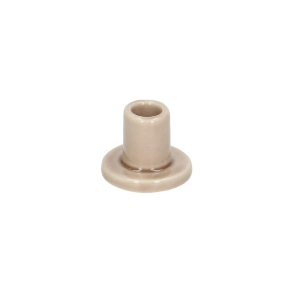 Kandelaar pilaartje, porselein, beige