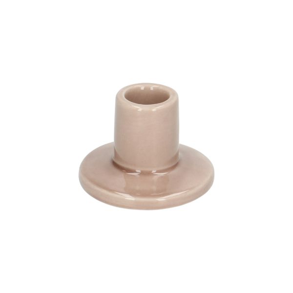 Kandelaar, porselein, beige, laag