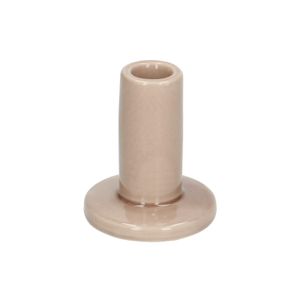 Candlestick, porcelain, beige, high