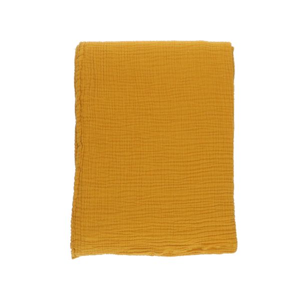 Mousseline doek, bio-katoen, geel, 127 x 178 cm