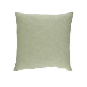 Muslin cushion, organic cotton, green