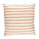 Canvas kussenhoes, bio-katoen, rood gestreept, 60 x 60 cm