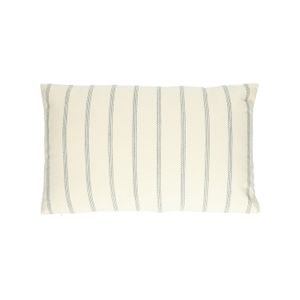 Cushion, organic cotton, stripes, ecru, 30 x 50 cm