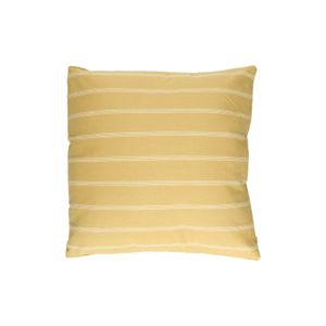 Cushion, organic cotton, stripes, yellow, 45 x 45 cm