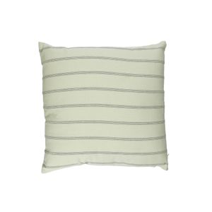 Cushion, organic cotton, stripes, green, 45 x 45 cm