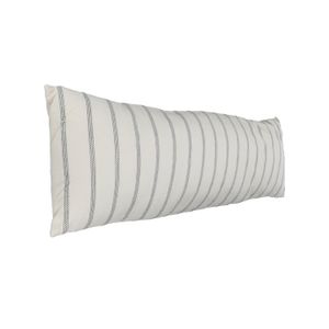 Kissen, Bio-Baumwolle, ekrü gestreift, 30 x 90 cm