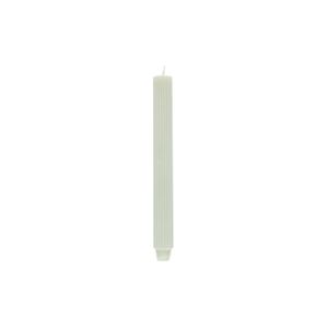 Bougie de table rainurée, sauge, 25 cm