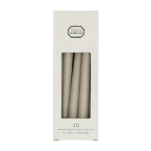 Candles, taupe, 17 cm, pack of 10