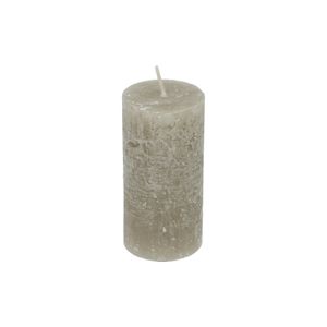 Block candle, stone grey, 6 x 12 cm