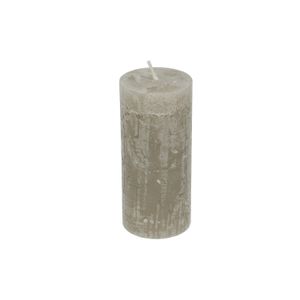 Double candle, stone grey, 7 x 15 cm