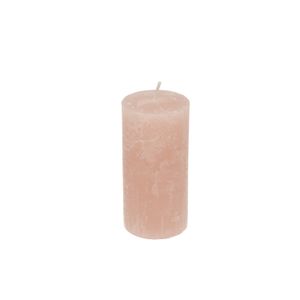 Block candle, pink, 6 x 12 cm