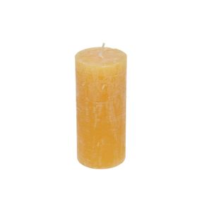 Block candle, yellow, 7 x 15 cm
