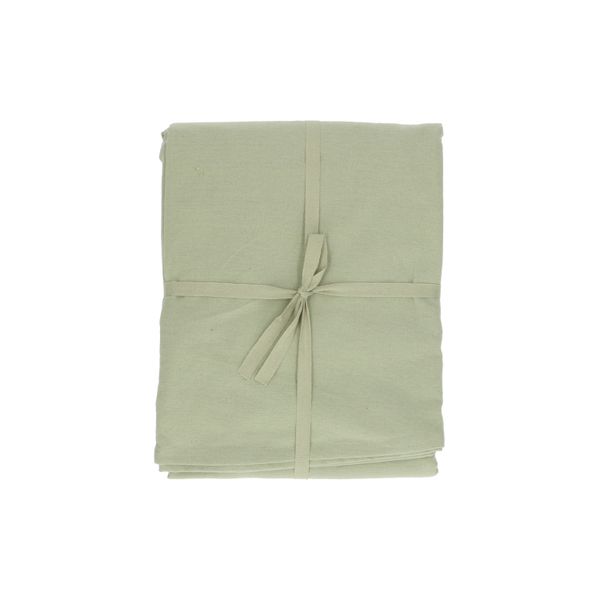 Tablecloth round, GOTS organic cotton, sage green, Ø 180 cm