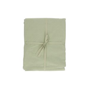 Round tablecloth, organic cotton, sage green blend, diameter 180 cm