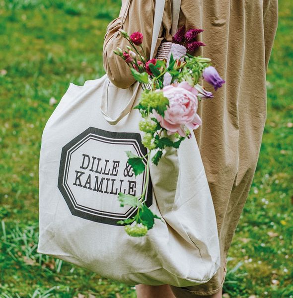 Tasche Dille & Kamille, Bio-Baumwolle, extragroß, 48 x 65 x 18 cm