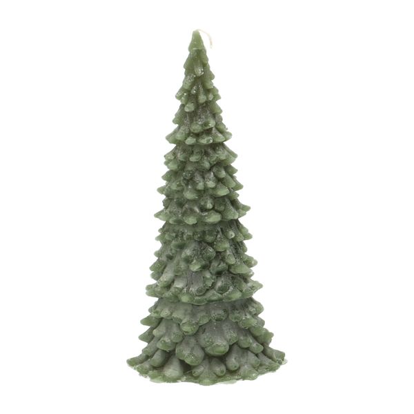 Kaars dennenboom, donkergroen, 22 cm