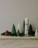 Bougie, sapin, blanc, moyen