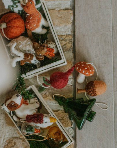 Hanger kerstboom, glas, groen