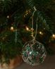 Christmas bauble mistletoe, glass, white