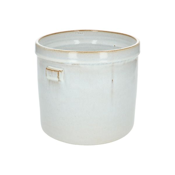 Flowerpot 'Prado', white, terracotta, Ø 21 cm