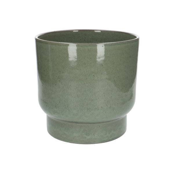 Flowerpot 'Mara', terracotta, green, Ø 24 cm