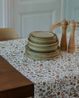 Serviette de table, coton bio, blanc cassé, motif d'automne