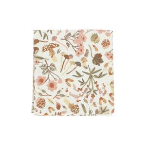 Theedoek, bio-katoen, offwhite, herfstmotief