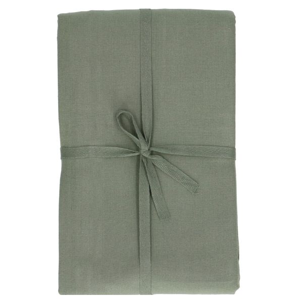 Tafelkleed, GOTS bio-katoen, tijmgroen, 145 x 250 cm
