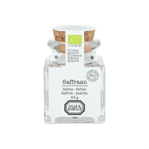 Saffraan, potje, biologisch, 0,5 gram