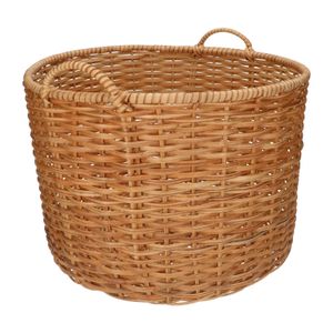Panier rond, rotin, grand format