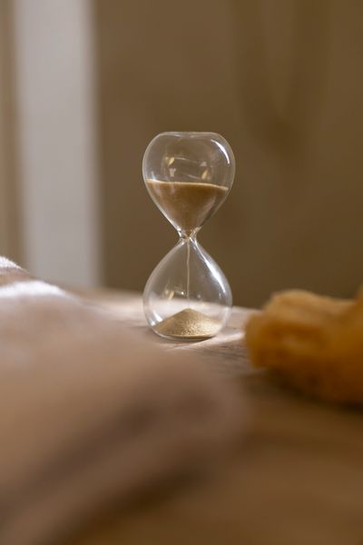 Zandloper, glas Zandloper, glas