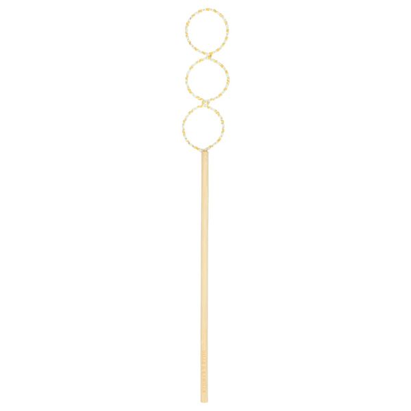 Bamboo bubble blowing wand, yellow