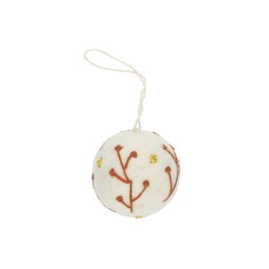 Kerstbal, vilt, wit Kerstbal, vilt, wit