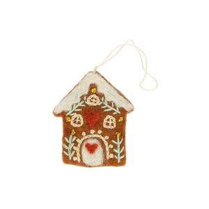Weihnachtsanhänger, Lebkuchenhäuschen, Filz